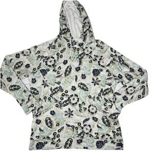 Good Man Brand Tropical Leaf Print Pullover Hoodie Sweatshirt Mens XL Floral